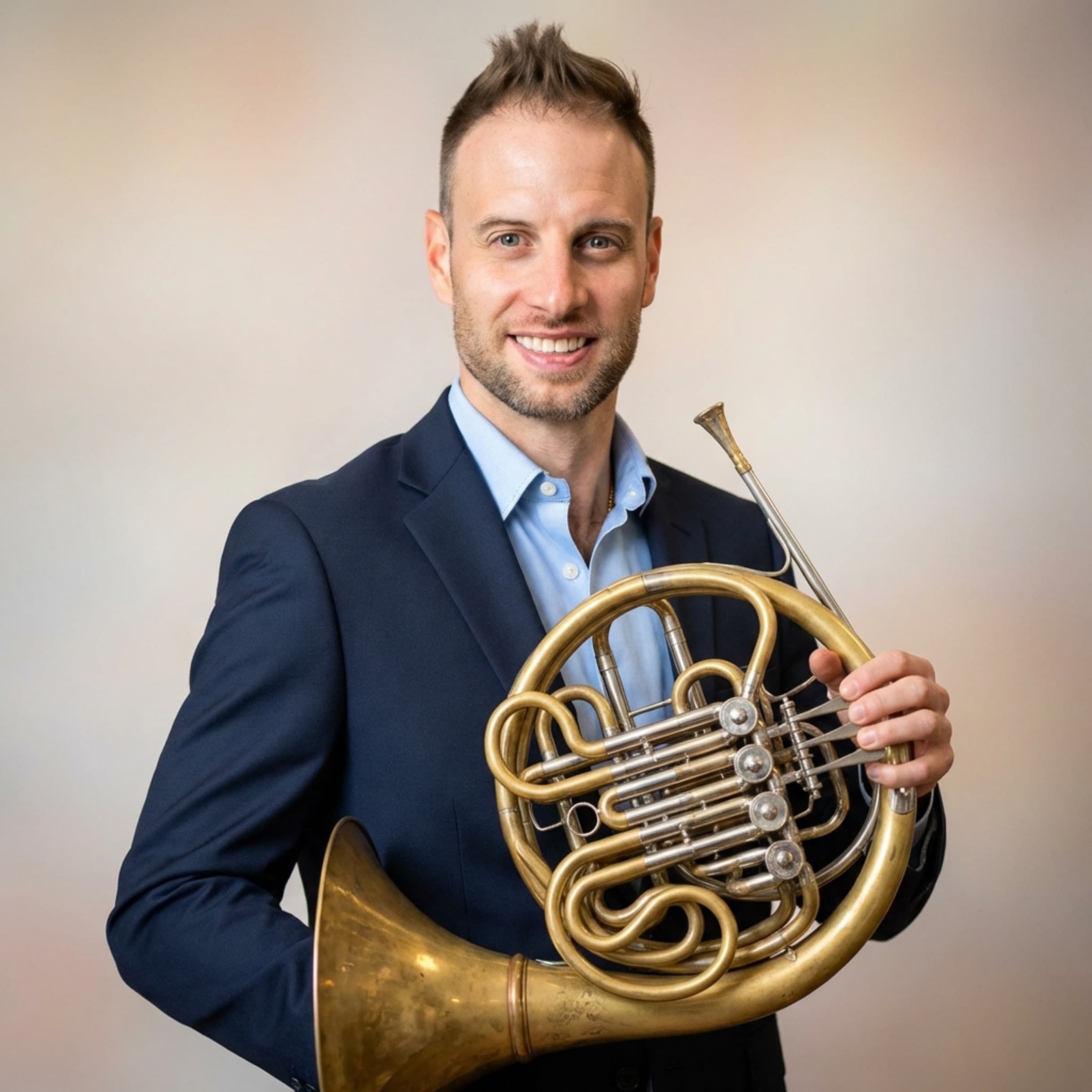 Phil Browne with French horn